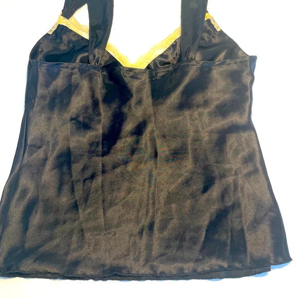 Bisou Bisou camisole, black with cream lace M - Picture 6 of 10